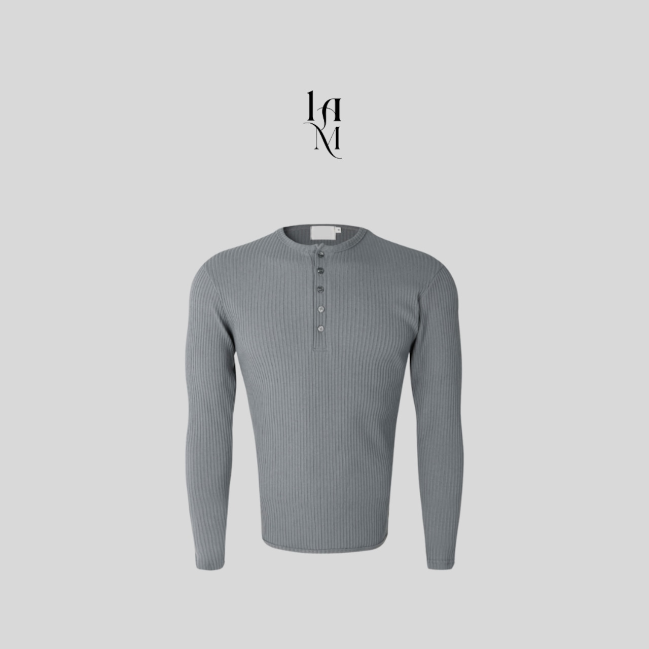 【MuscleFit】Ribbed Raglan Henley Neck Long Tee (5color) - 18