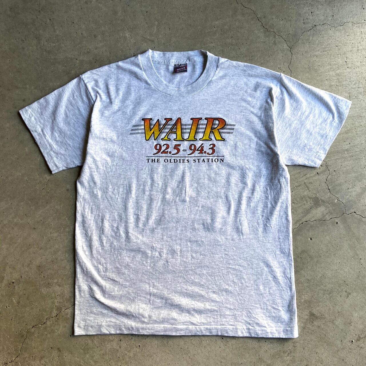 90年代 WAIR ラジオ局 ロゴプリントTシャツ メンズL 古着 90s 