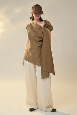 Shoulder Tied Blouse / C/PEグログラン / U732-B05-001