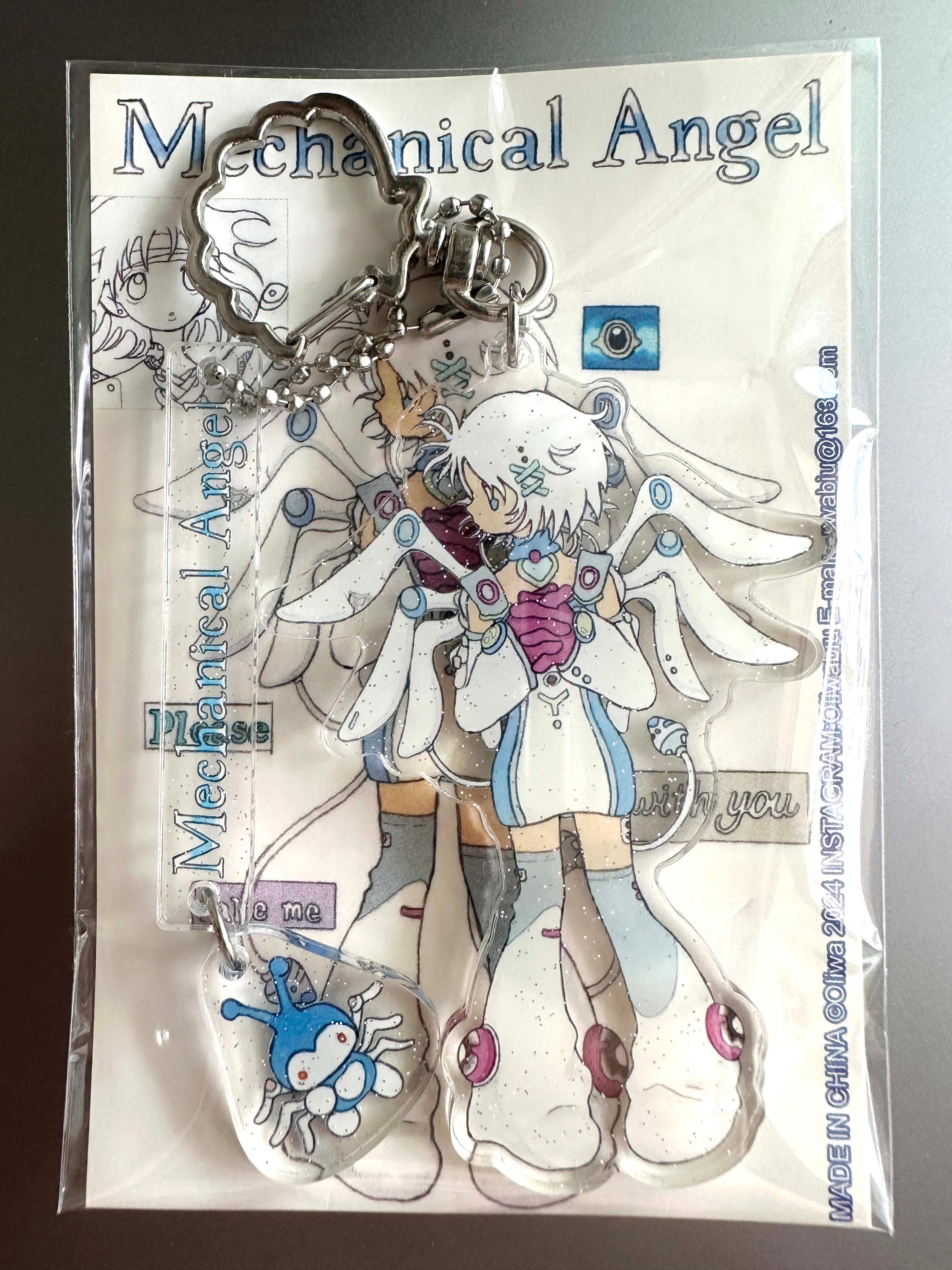 Oliwa * Mechanical Angel keychain | transparent cave
