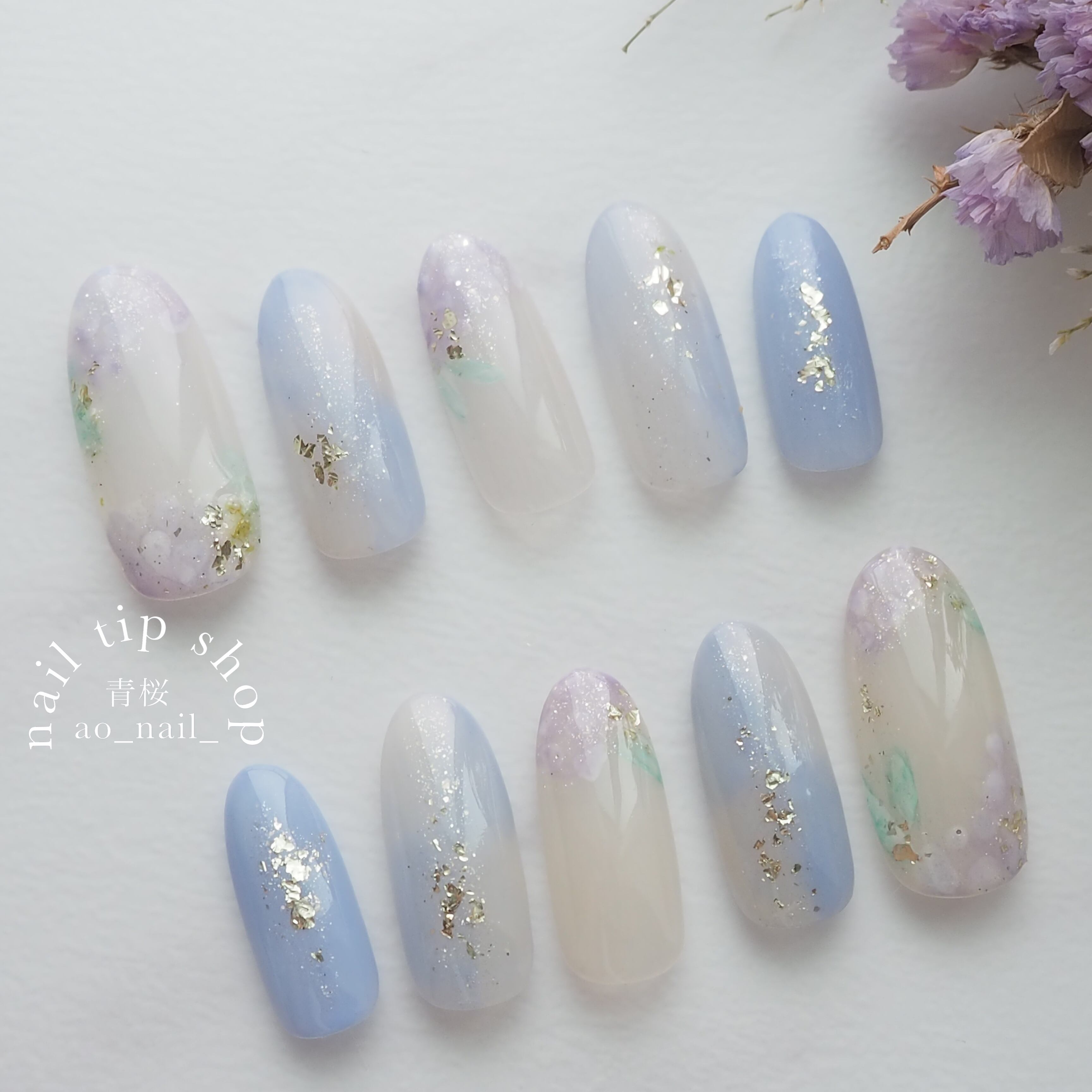 No.14〜紫陽花ニュアンスネイル | ao_nail_
