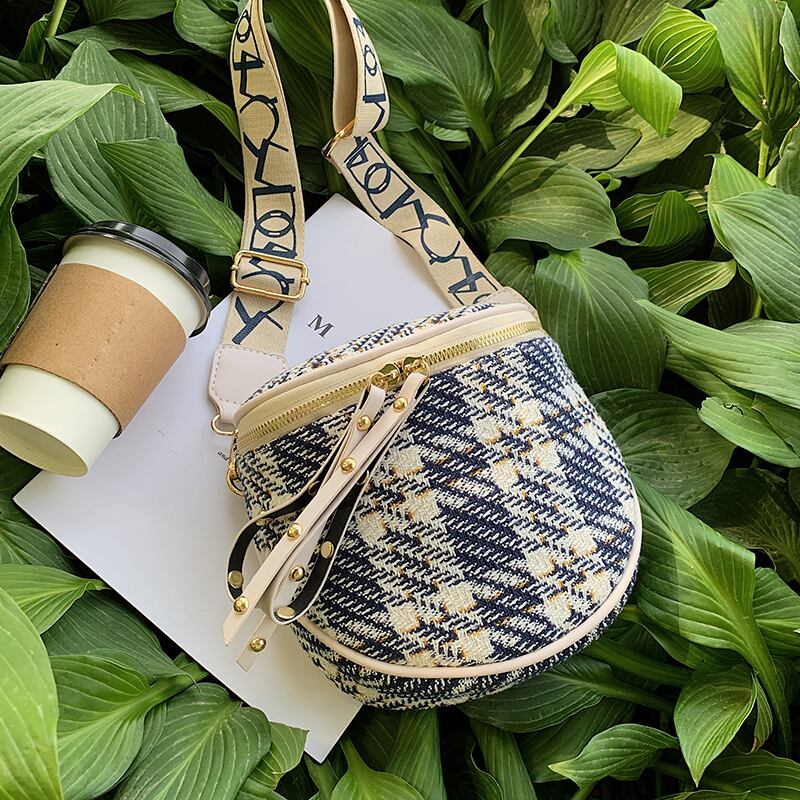 サマーショルダーバッグ 夏物 クロスボディ ワイドショルダー 手作りハンドバック85439728899