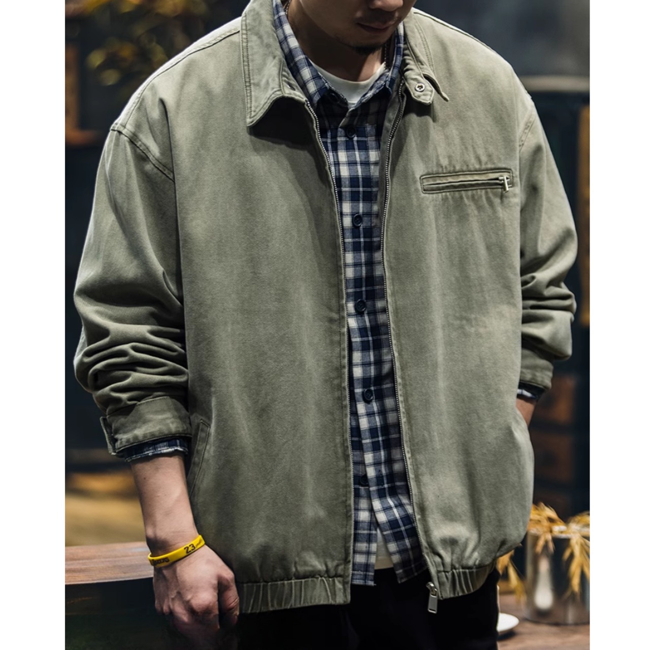 Full Zip-Up Utility Jacket Long Sleeve ◇H0229