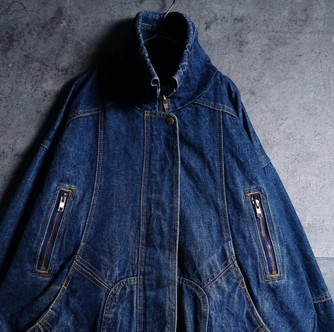 80s “Sergio Valente” Denim Design Zip Blouson | 古着屋 FORCE