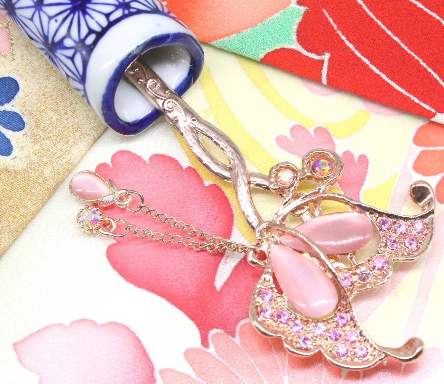 簪 かんざし　天然素材　和装小物　象嵌　簪 かんざし　アンティーク　時代物 美品 Amazon.co.jp: 簪 髪飾り かんざし 和装小物 留袖 ワトモ