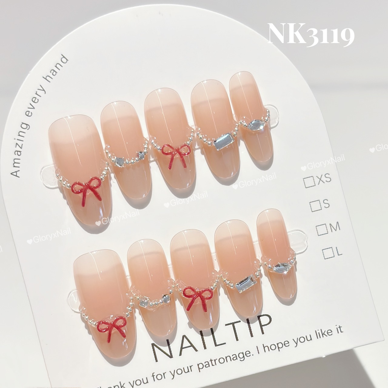 NK3119 ネイルチップ サイズXS/S/M