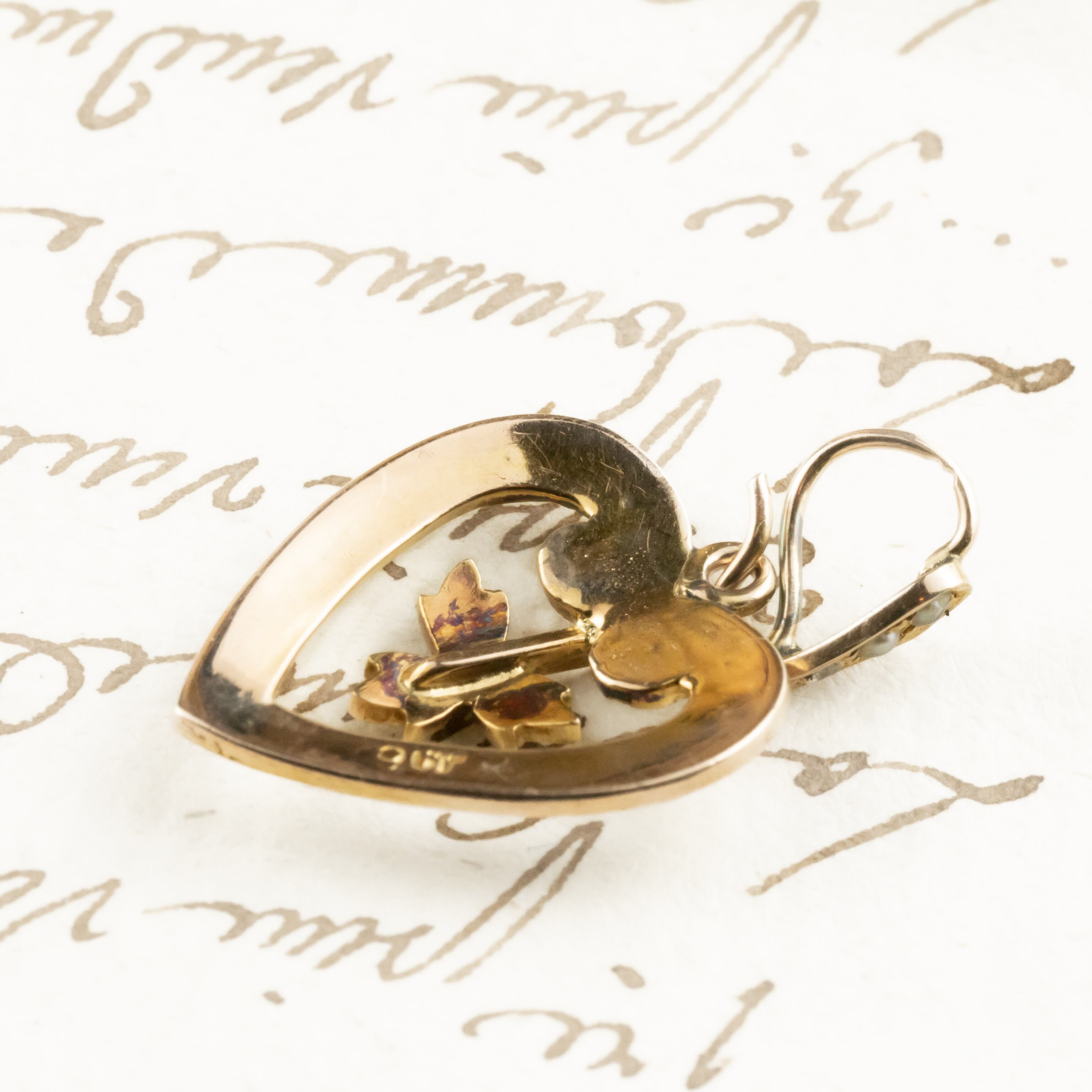 イギリス アンティーク ペンダントトップ K9 シードパール 1800後半頃