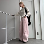 やわもち2wayバイカラーカフknit/エクリュ