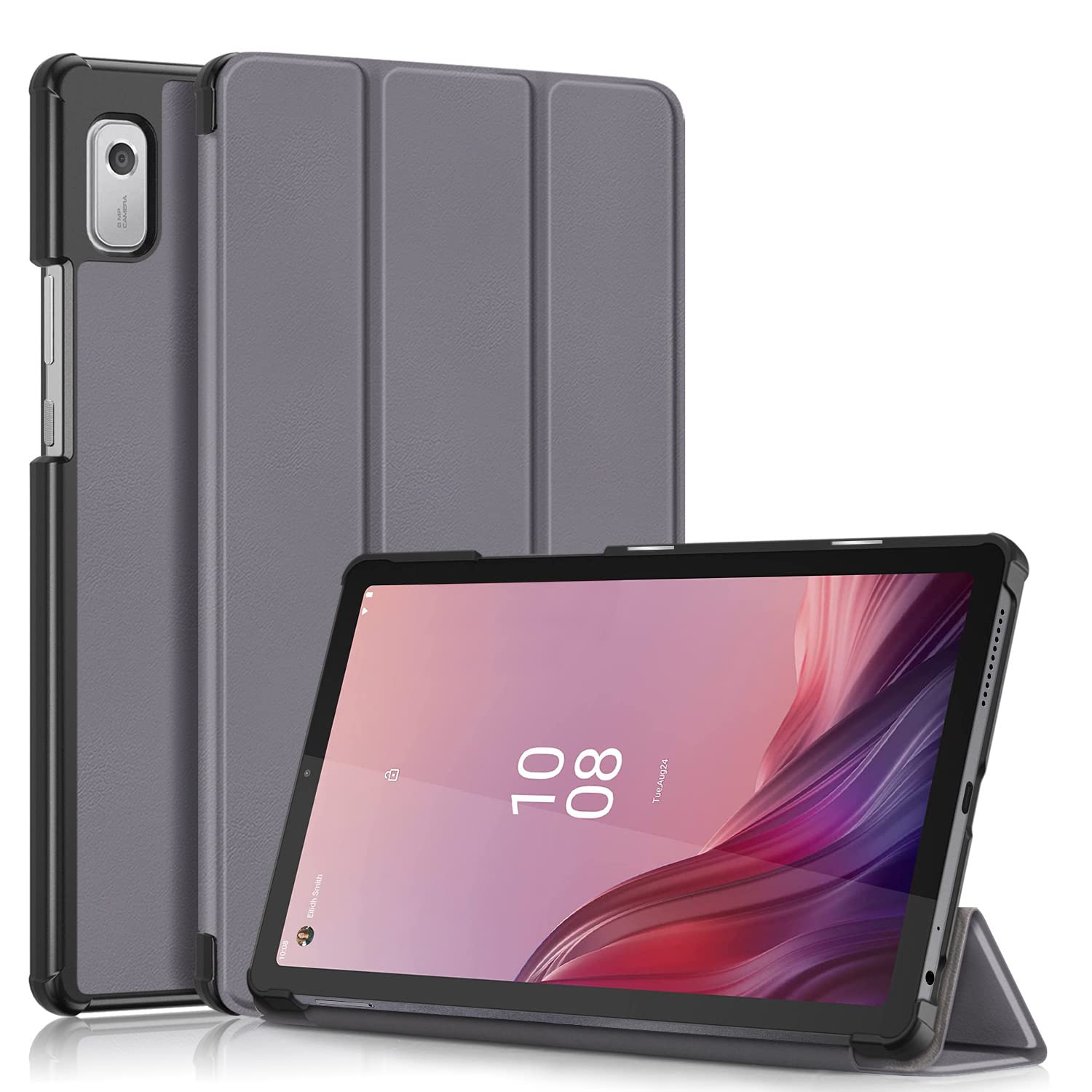 Feit NEC LAVIE Tab T9 T0975/GAS PC-T0975GAS 9インチ ケースカバー 薄型 2023型 スタンド機能付き 三つ折 マグネット軽量 耐衝撃 PUレザー タブレットケース