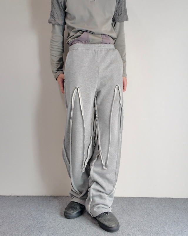 【26/AW STRONGTHE】GREY / SPIKY TRUCK PANTS