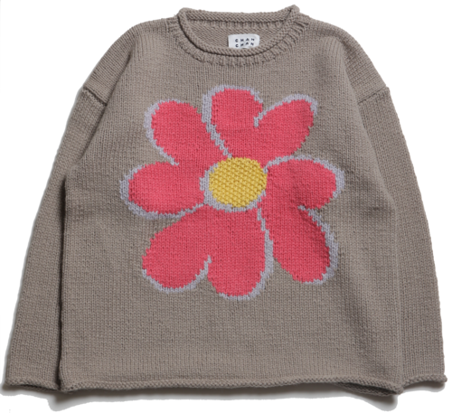 CC "FLOWER with LOVE" HAND KNIT -MOCA-