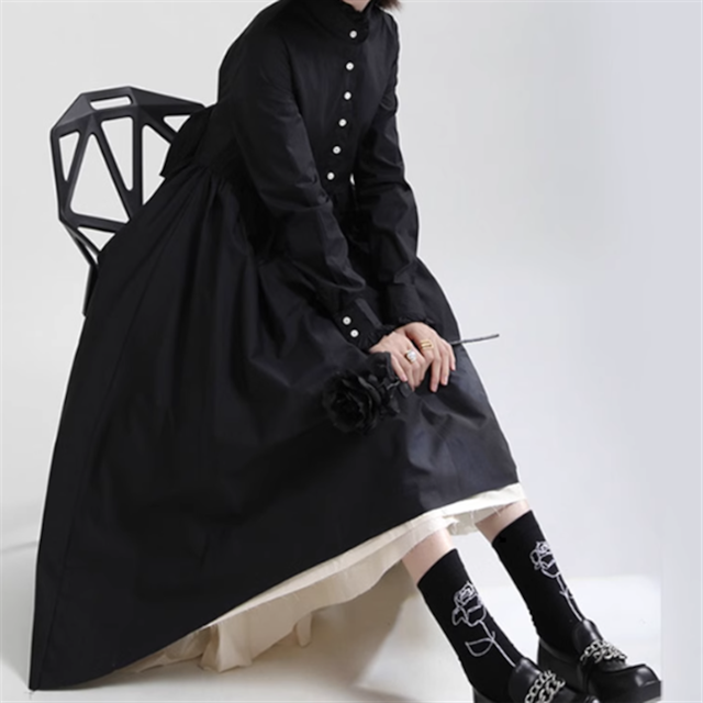 クラシカルフレアワンピース 10655