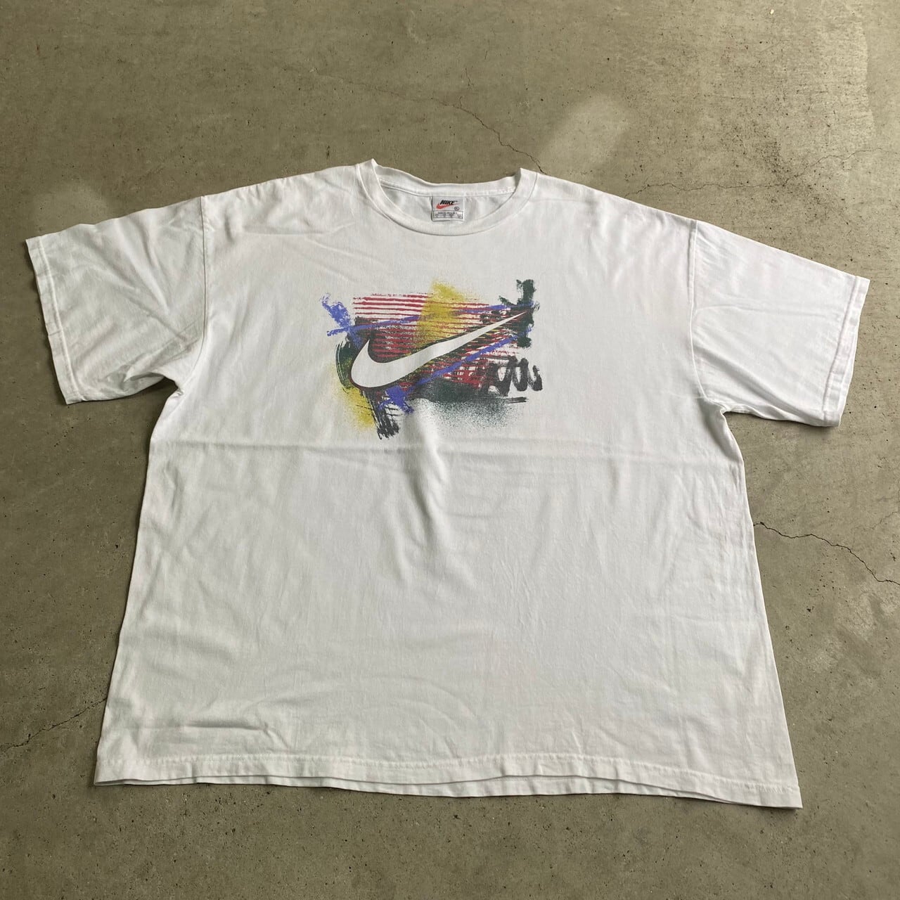 ビッグサイズ 90年代 USA製 NIKE ナイキ スウォッシュロゴ プリントT
