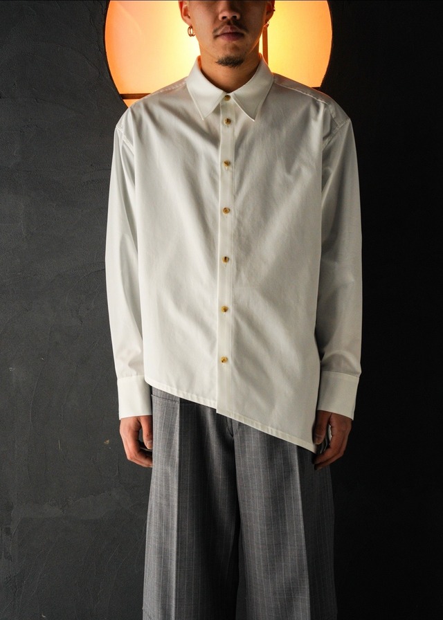 SASAKI SATORU 26SS asymmetry hem shirt / White