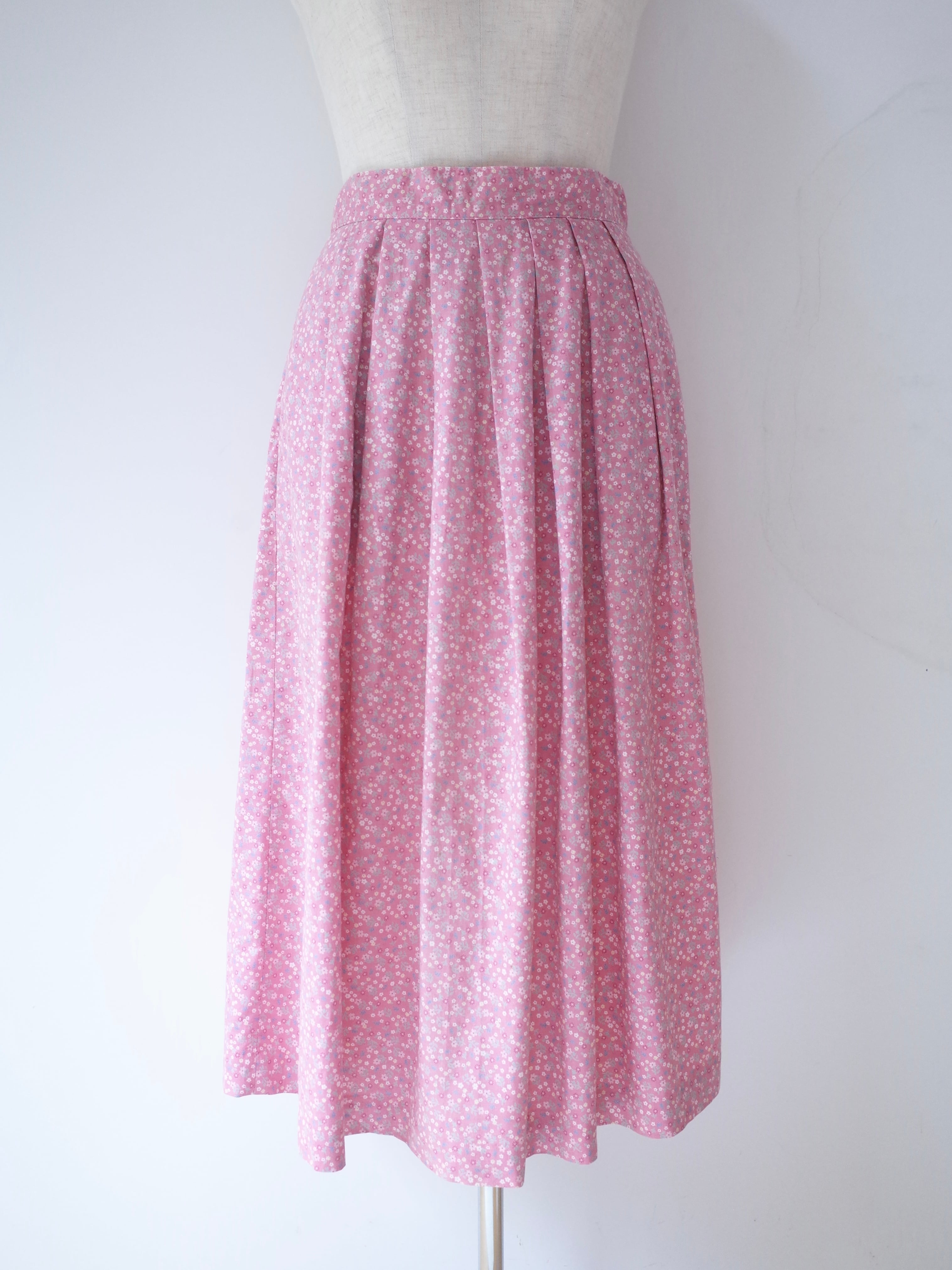 80s L.L.Bean micro floral skirt