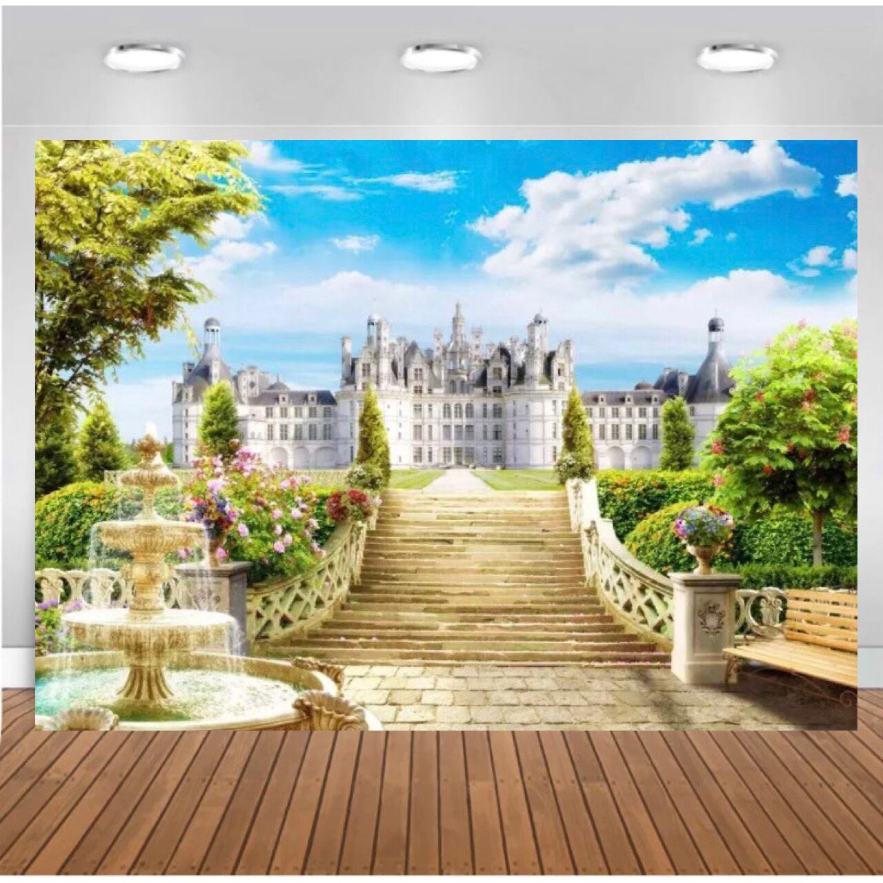 お城 噴水 121 背景布shop Mother Leaf