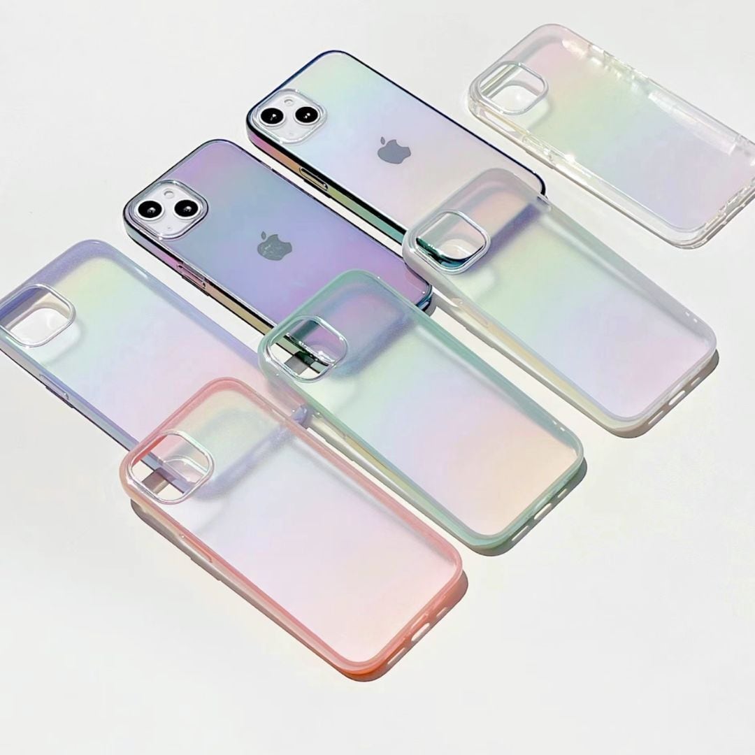 クリア オーロラ シンプル ケース | iPhoneケース