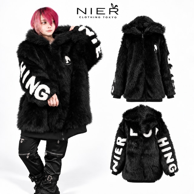 超ふわもこOVERSIZE FUR OUTER【BLACK WHITE】