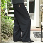 SINTOMO design tuck wide slacks