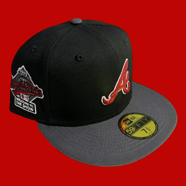 Atlanta Braves 1995 World Series New Era 59Fifty Fitted / Black,Dark Gray (Gray Brim)