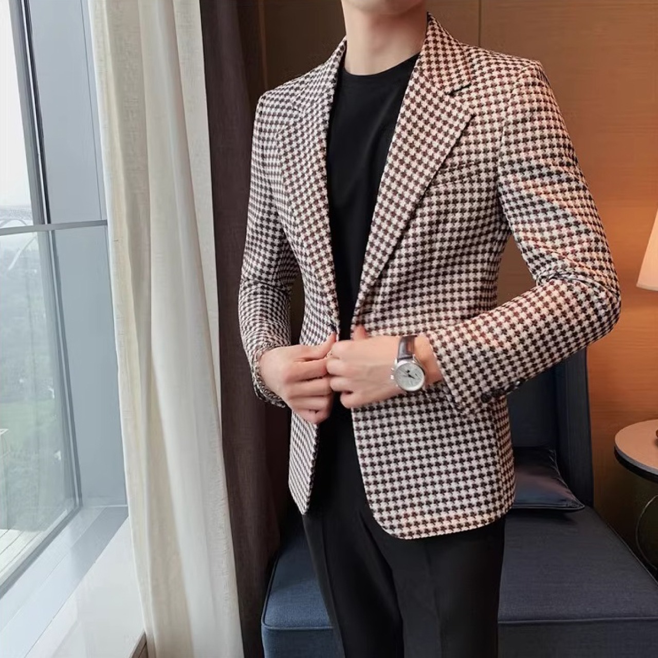 千鳥柄がユニークなアクセントをプラス　JA005