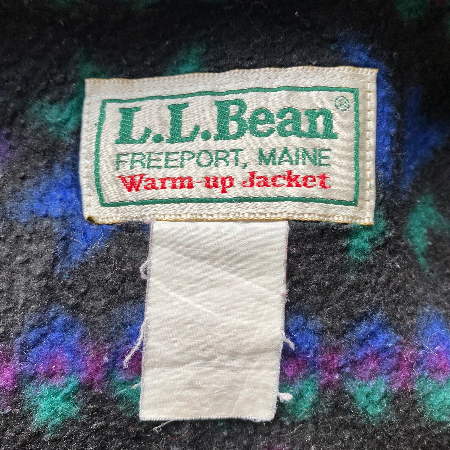 80年代 L.L.Bean エルエルビーン 総柄フリースライナー ナイロン