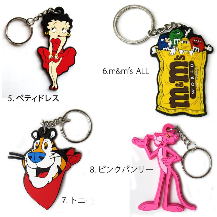 即納】 m&m's ラバーキーホルダー キャラクター ベティちゃん トム