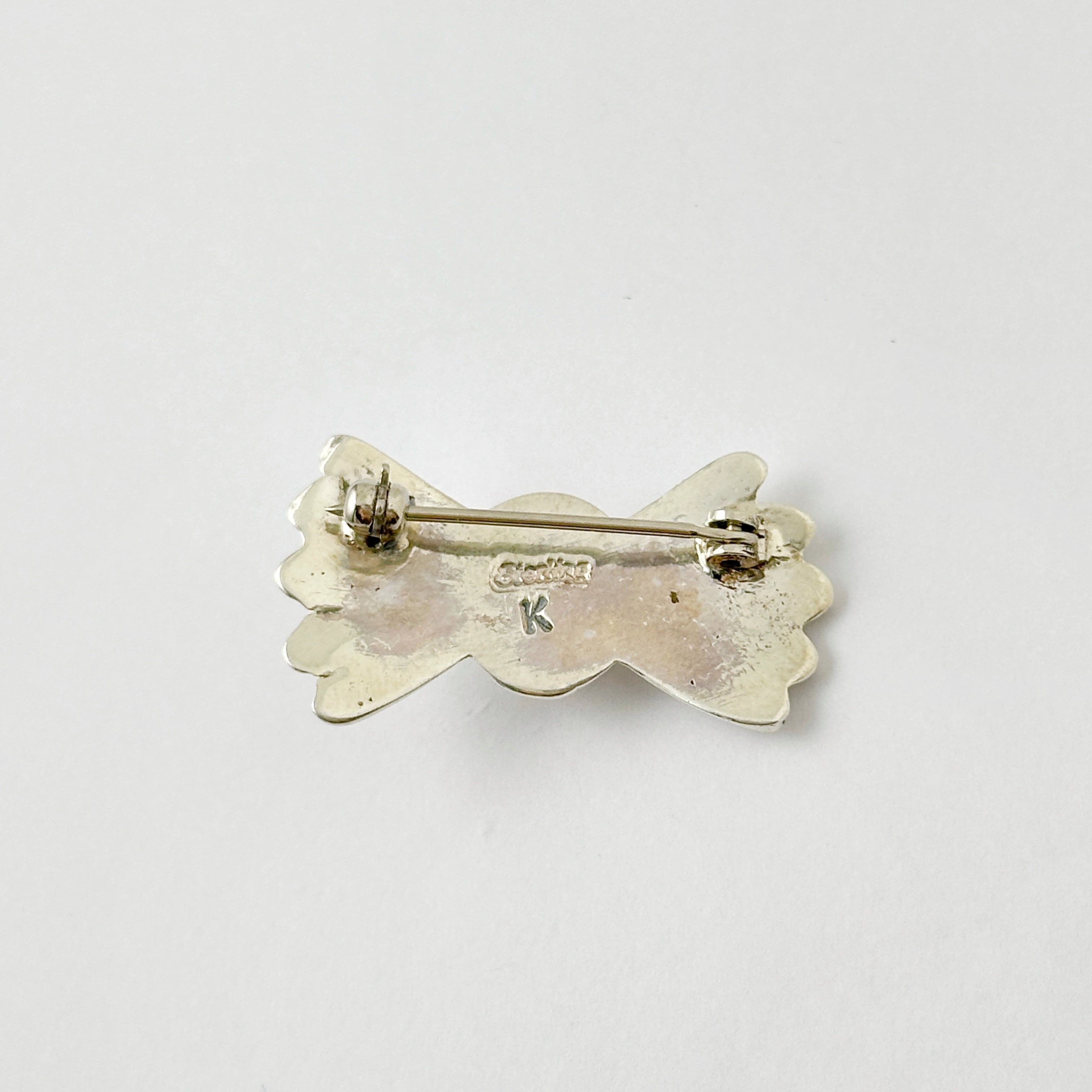 Indian Jewelry》バタフライ キングマン ターコイズ ブローチ 蝶