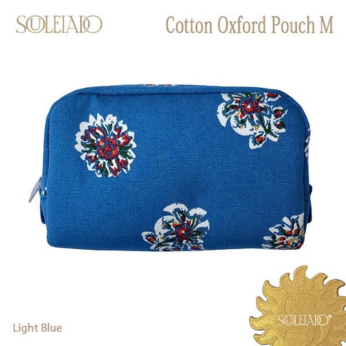 SOULEIADO Cotton Oxford Pouch コットンオックス ポーチ ライトブルー系 コスメ 小物入れ フランス TOMORROWLAND 正規販売店