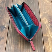 アリゲーター × MARGOT 長財布 ダークレッド