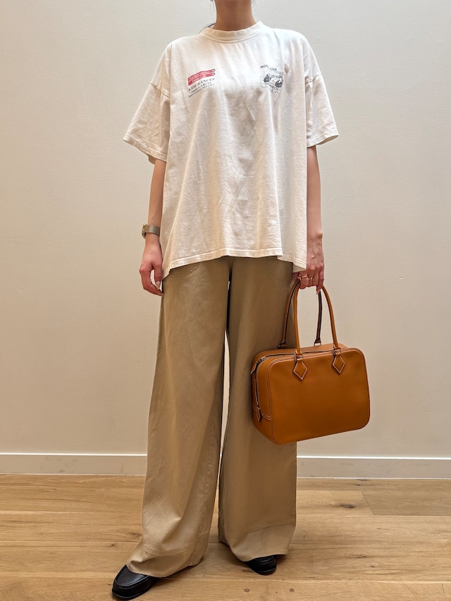 CU4-30 USED TEE "Swiss Life × Moto Club Logo" -WHITE-