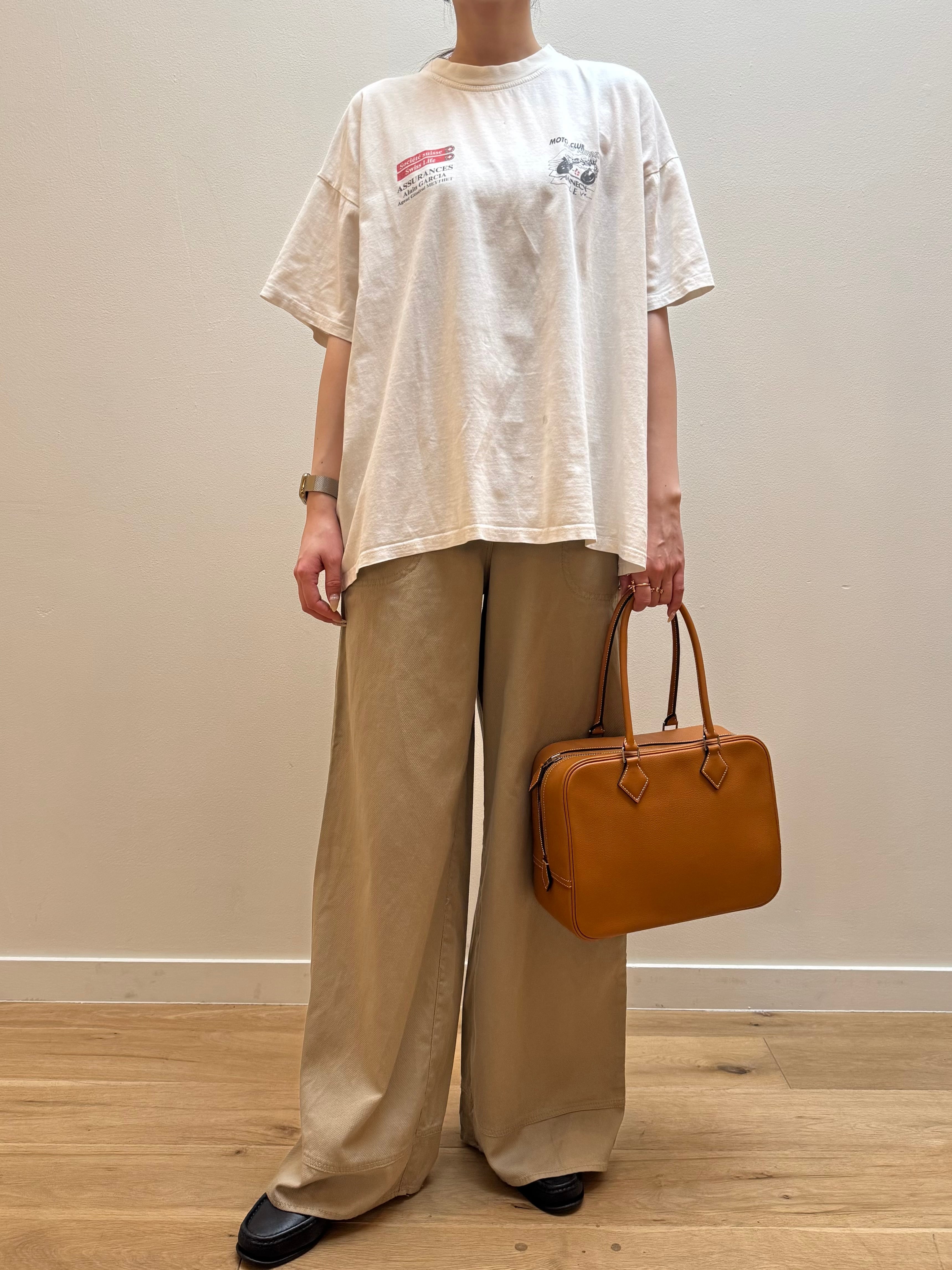 CU4-30 USED TEE "Swiss Life × Moto Club Logo" -WHITE-