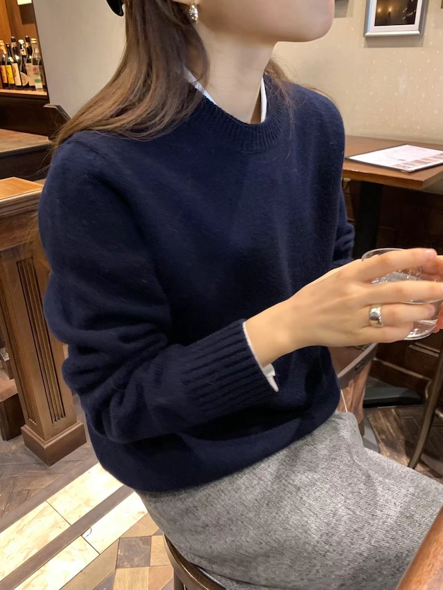 (予約) ounce / Classic herringbone wool midi skirt 2color