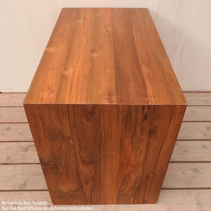 オールドチーク無垢材 オーディオラック 70cmNR ローテーブル TV