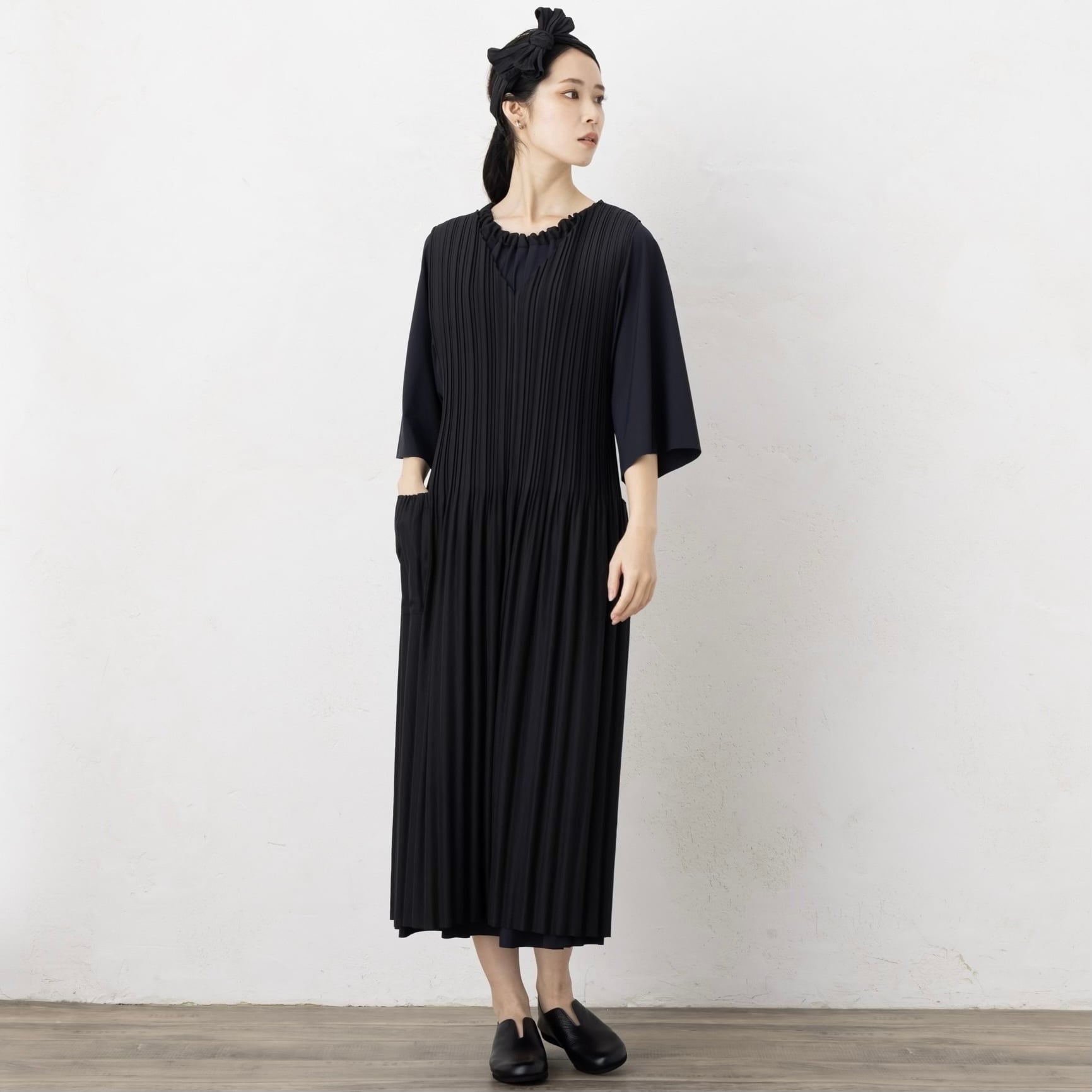 MONCOEUR T-Prati 3 2Way Pratique Dress 118cm 黒 ワンピース