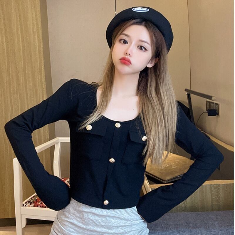 シャツ ベルベットショートスリムトップス レディース ロング オータム 秋物 ウィンター 冬物 ハンチェンe17435060769