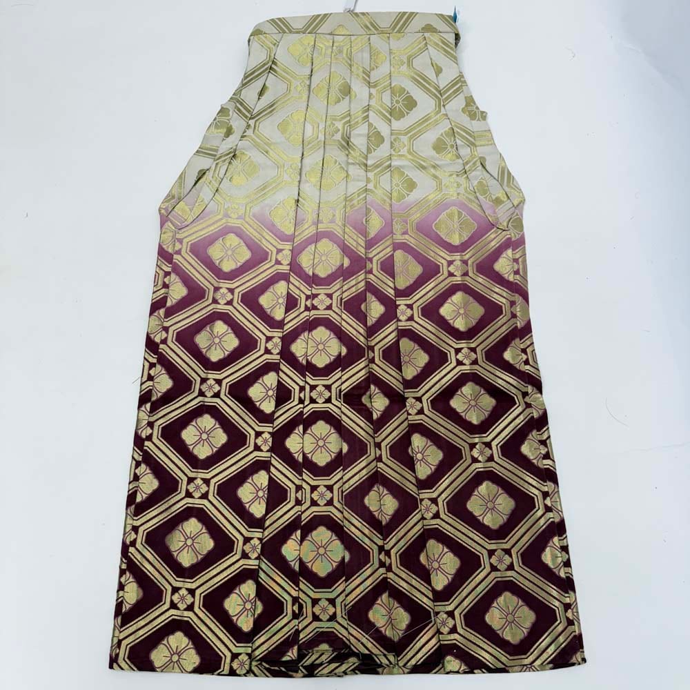 袴 行灯袴 男袴 紐下丈92cm 男性用袴 2Lサイズ 成人式袴 金 赤 中古 4650