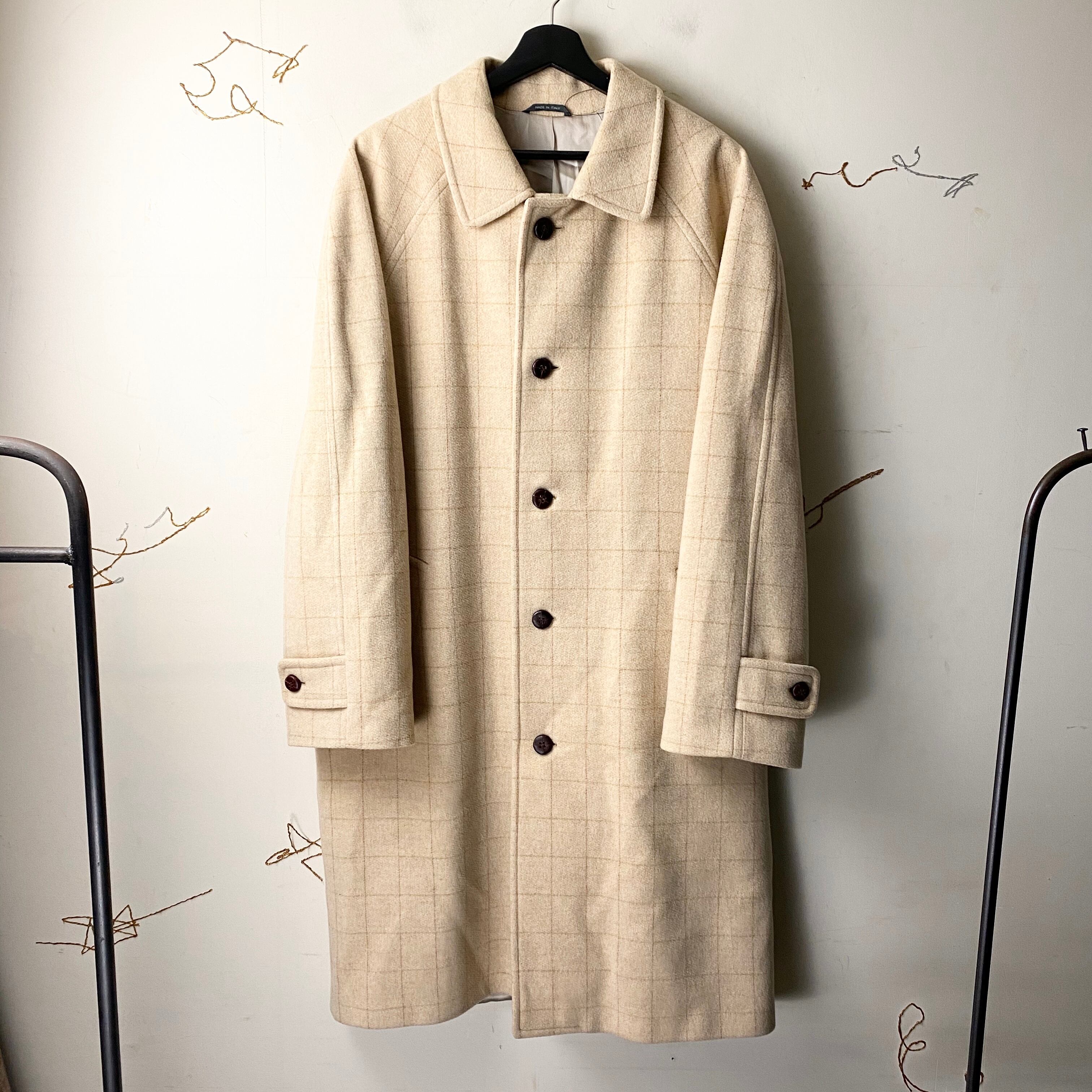 vintage EXAMPLE BY MISSONI plaid pattern balmacaan coat | NOIR ONLINE
