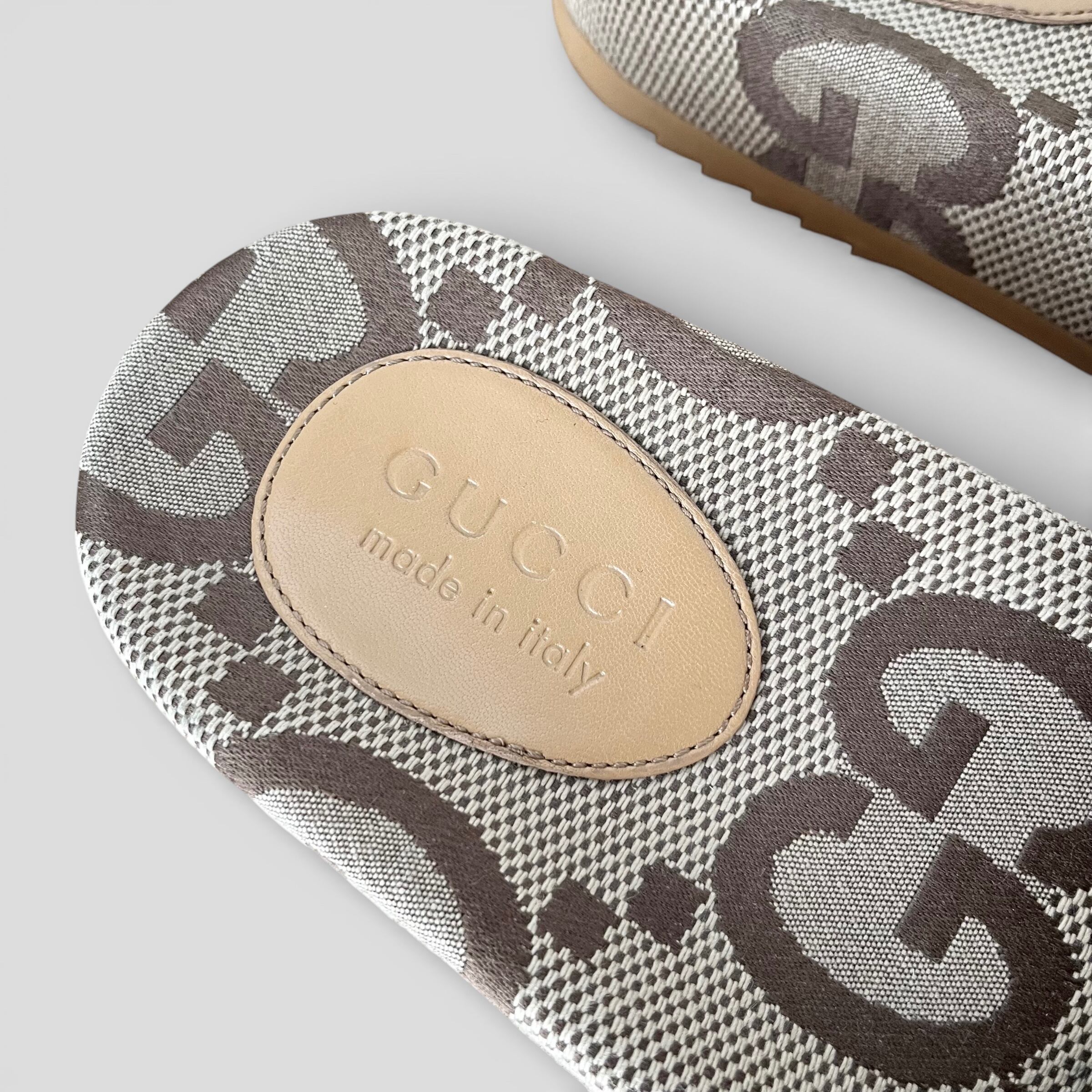 GUCCI グッチ ジャンボGG キャンバス スライド サンダル 7 26cm 624695