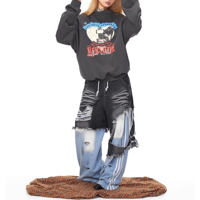 ハートヴィンテージグラフィックスウェット 2col   R01236