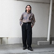Nonnotte(ノノット)Minimum Smoking Jacketと山内(ヤマウチ)ツナギパンツコーディネート