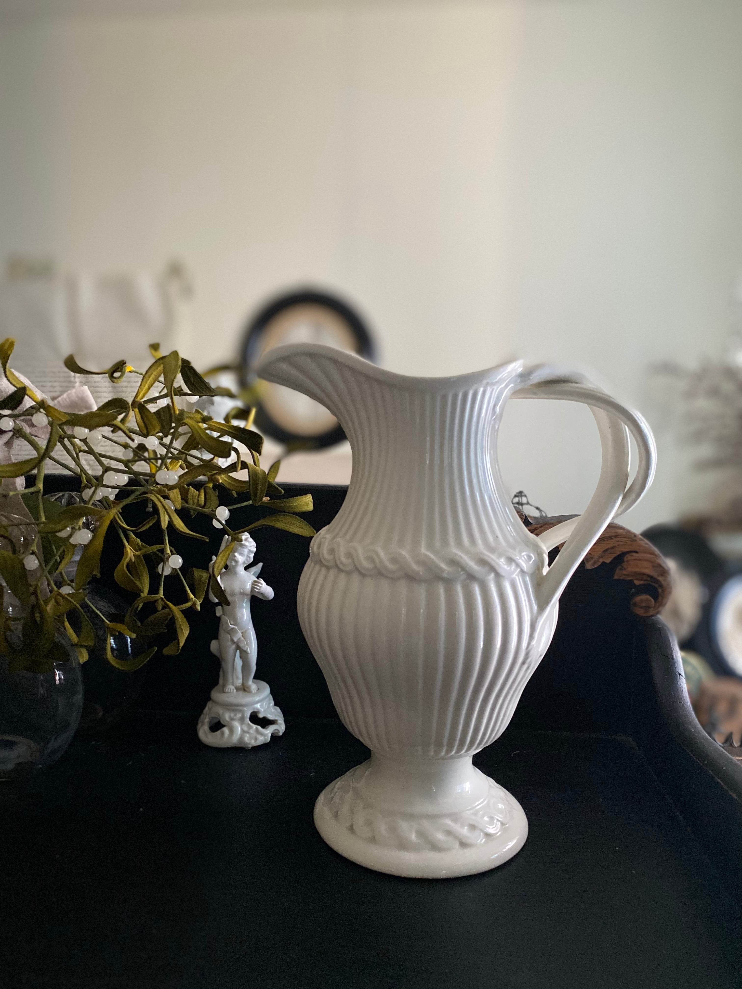 フランス ピシェ サルグミンヌ 白釉 水差し 花器 ピッチャー