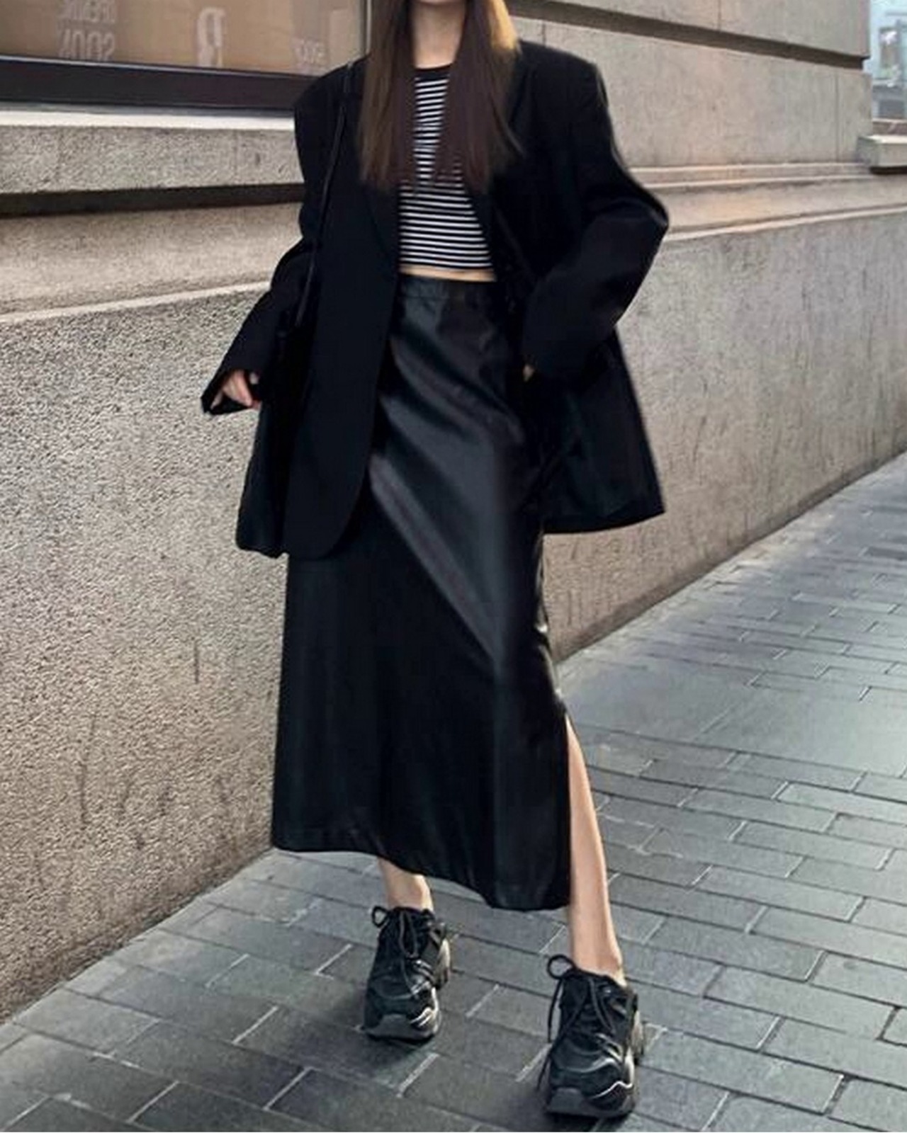 スリットモードフェイクレザースカート A0553 - 8