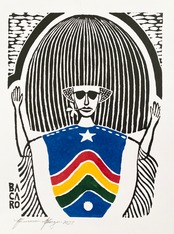 BACARO BORGES バカロ・ボルジェス 木版画 S【カボクロ・デ・ランサ】