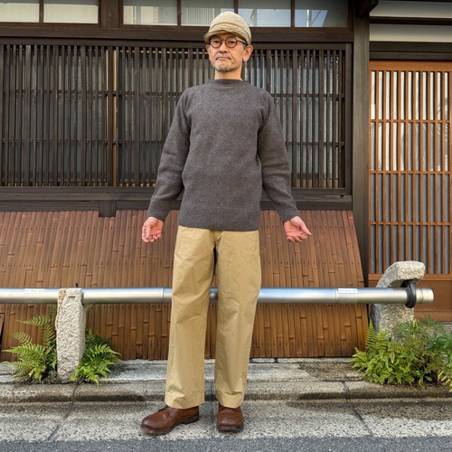 MITTAN KN-20 ウルグアイ ウールセーター　茶