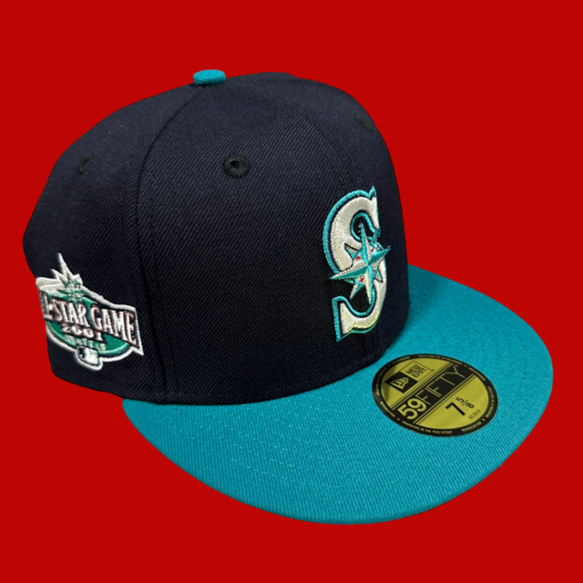 Seattle Mariners 2001 All Star Game New Era 59Fifty Fitted / Navy,Teal (Iced Blue Brim)