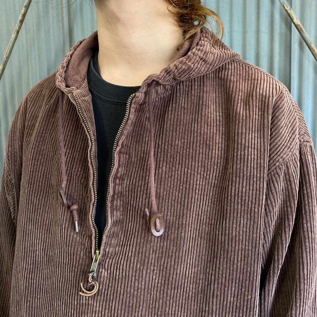 90年代 巨人タグ J.CREW Jクルー 太畝 コーデュロイ アノラック 