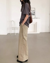 Cotton easy wide Pants　T20315