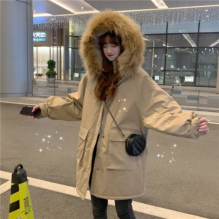 ウィンタースタイルルーズファーカラー コットン 冬物 1号婦人61611719601