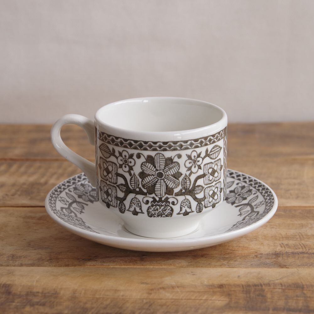 コントワール・ドゥ・ファミーユ＊薔薇柄のデザートプレート6枚セット